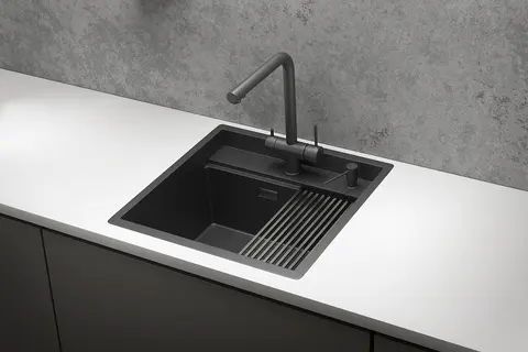Кухонная мойка Granula KS-5051 (500*510) Черный Матовый