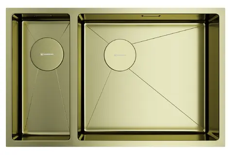 Кухонная мойка Omoikiri Taki 69-2-U/IF-LG-R Side (4993184) светлое золото