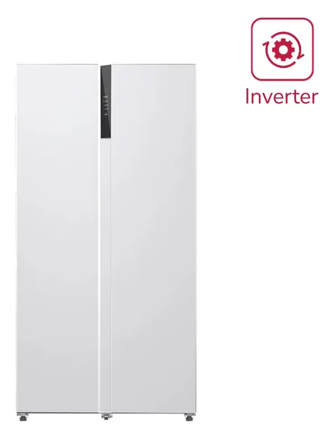 Отдельностоящий холодильник LEX LSB530WGID (Белый/Стекло)